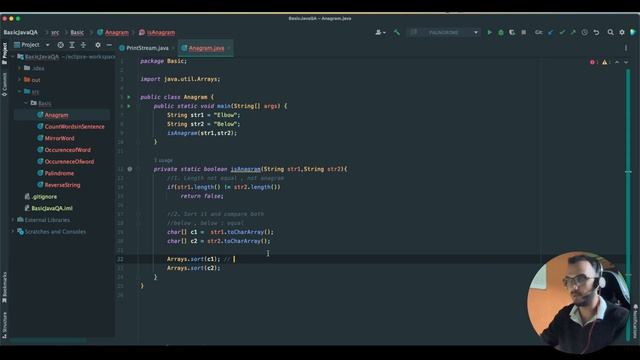 Basic Java Program - Anagram - Check if two numbers are anagram | Java for QA SDET Playlist смотреть онлайн