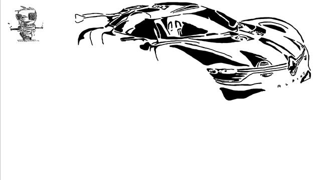 Renault Sport RS car stencil speed art смотреть онлайн