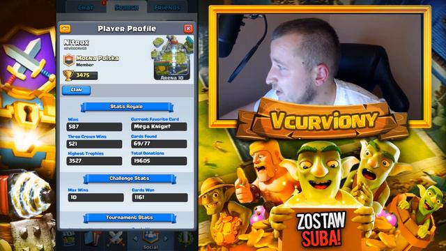 PROFILE SUBSKRYBENTÓW#2 ZŁOTA PIĄTKA :D CLASH ROYALE POLSKA смотреть онлайн
