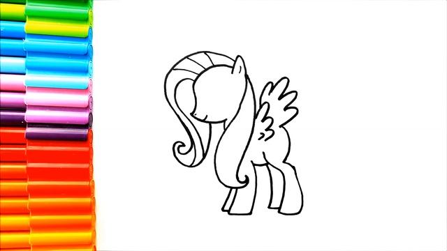 Рисунок моего маленького пони Флаттершай - Простые рисунки - Рисунки моего маленького пони смотреть онлайн