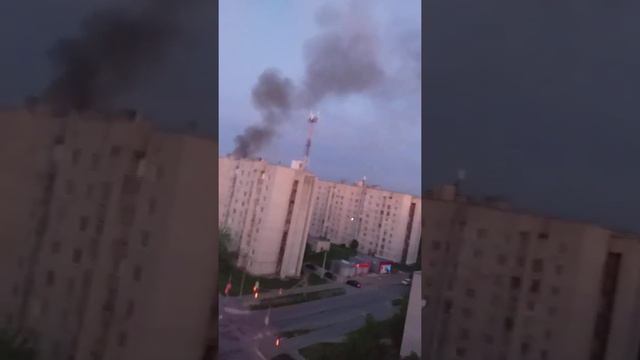 Пожар Казань Авиастройтелная, время 3:00 утра . смотреть онлайн