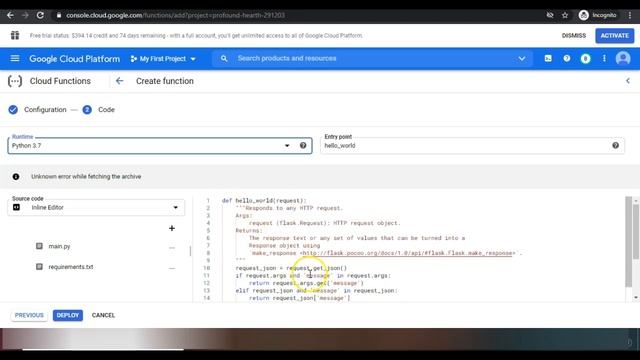 Serverless Machine Learning API using Cloud Functions - Python Pickle files deployment on Cloud смотреть онлайн