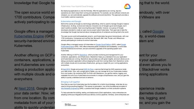 Kubernetes: Your Hybrid Cloud Strategy Google Whitepaper Audiobook смотреть онлайн