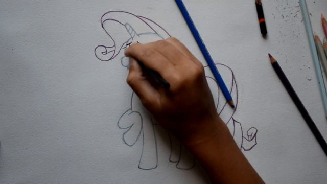 Как нарисовать пони Рарити / How to draw pony смотреть онлайн