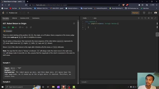 Latest 2023 Kotlin Leetcode Solution: Robot Return to Origin || Gopal смотреть онлайн