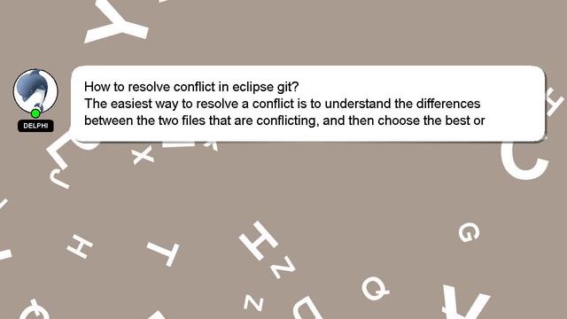 How to resolve conflict in eclipse git? смотреть онлайн
