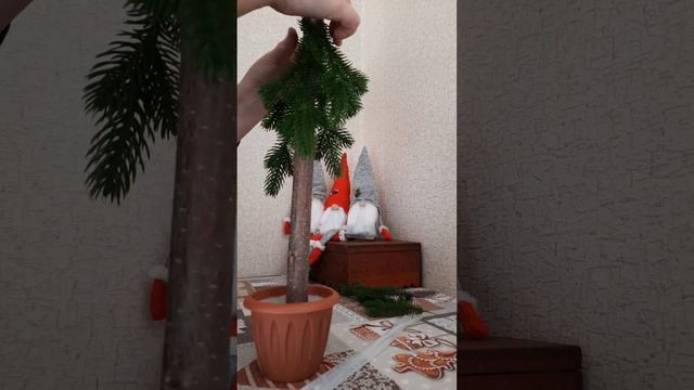 Новогодняя ёлка своими руками . Интерьерная ёлка. смотреть онлайн