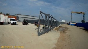 промышленные откатные ворота Проем 8 метров.