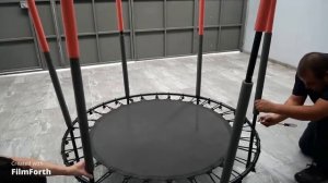 Батут детский 140 см с защитной сеткой складной