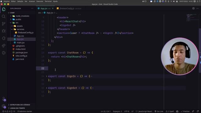 CHAT UTILIZANDO FIREBASE E REACT смотреть онлайн