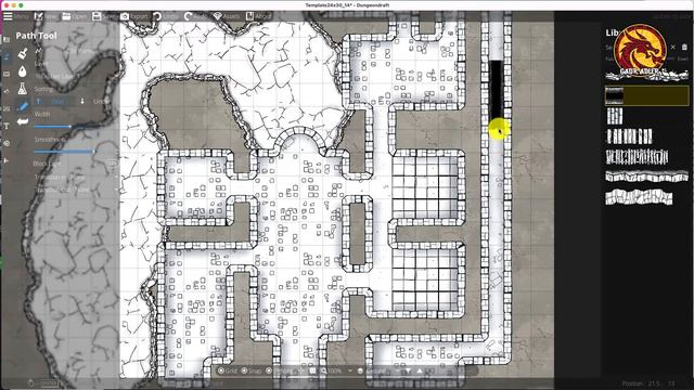 EP.05 Dungeon Map Timelapse Greyscale (Printer-Friendly) Dungeondraft смотреть онлайн