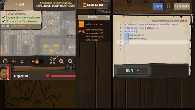 Code Combat Loop Warehouse Challenge - Python Tutorial with Solution смотреть онлайн