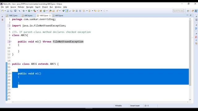 ??Run Time Polymorphism || Rules for Exception handling with Method Overriding in Java ||throws смотреть онлайн