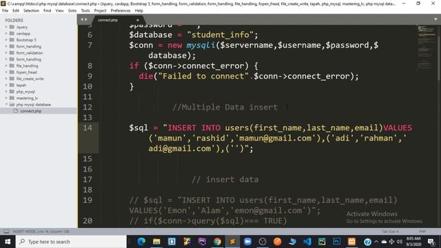 6.PHP MySQL Insert Records смотреть онлайн