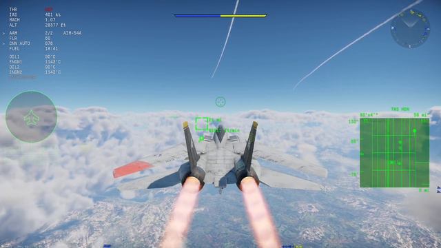 [War Thunder] AIM-54A Datalink vs Multiple Targets with Manual Correction (1080p HD) смотреть онлайн