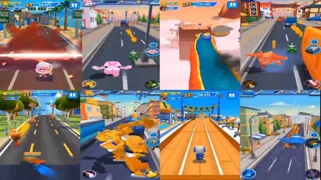 Talking Tom Hero Dash VS Super Wings : Jett Run - all characters Gameplay смотреть онлайн