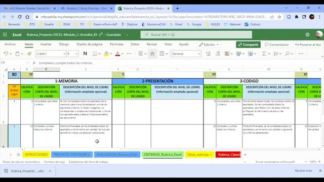 80. Mód. C. Guía para crear rúbricas con Excel propuesto смотреть онлайн