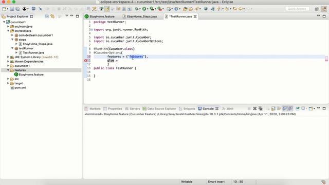 Session 6: How to Create Cucumber Test (JUnit) Runner | Cucumber BDD with Java and Selenium смотреть онлайн