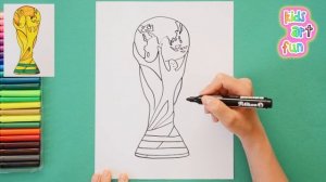 How to draw FIFA World Cup Trophy 2022