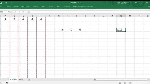 Column function in excel II Row fucntion in excel in hindi смотреть онлайн