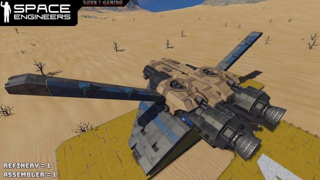 Space Engineers ship showcase - O S A Heavy Attack Craft 'Lawman' смотреть онлайн