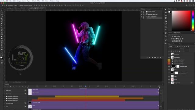 Gif Animated Neon Light Photoshop Action free Download | Lazy Creation смотреть онлайн