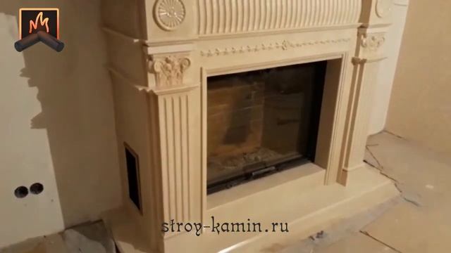 Топка АСТОВ ПС 9074 в авторском камине от мастеров компании Строй-Камин: изготовление и монтаж смотреть онлайн