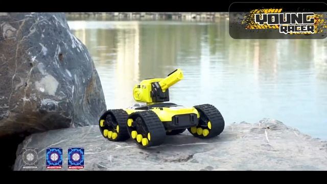 Стреляющая водой машинка на гусеницах ТМ Young Racer смотреть онлайн