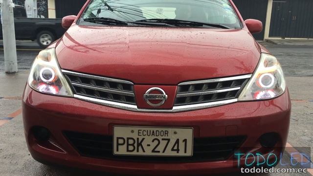 NISSAN TIDA CON LUPA , OJOS DE ANGEL, XENON Y TIRA BI-COLOR EN TL смотреть онлайн