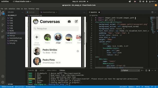 Clone Facebook Messenger using Python's kivy and kivymd || part #1 ||frontend|| смотреть онлайн