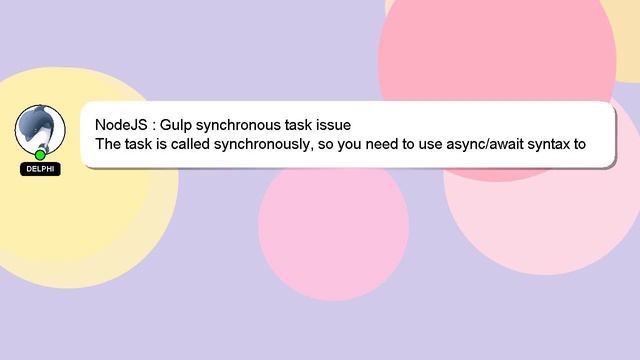 NodeJS : Gulp synchronous task issue смотреть онлайн