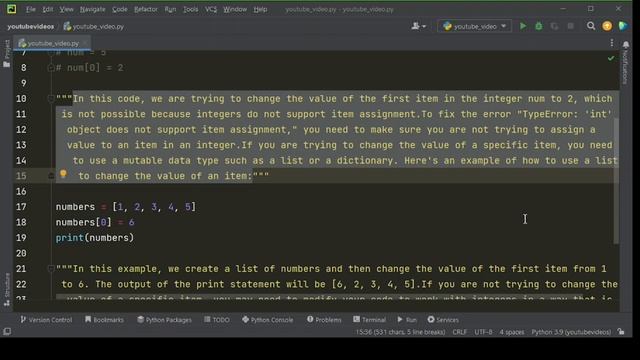 How to Fix "TypeError 'int' object does not support item assignment" смотреть онлайн