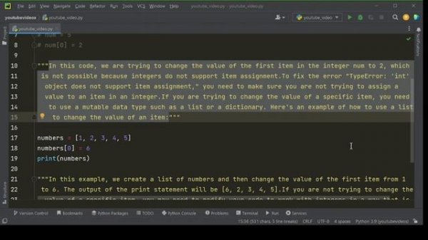 How to Fix "TypeError 'int' object does not support item assignment"