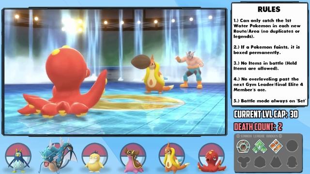 CAN I BEAT A POKÉMON BRILLIANT DIAMOND HARDCORE NUZLOCKE WITH ONLY WATER TYPES!? (Pokémon Challenge смотреть онлайн