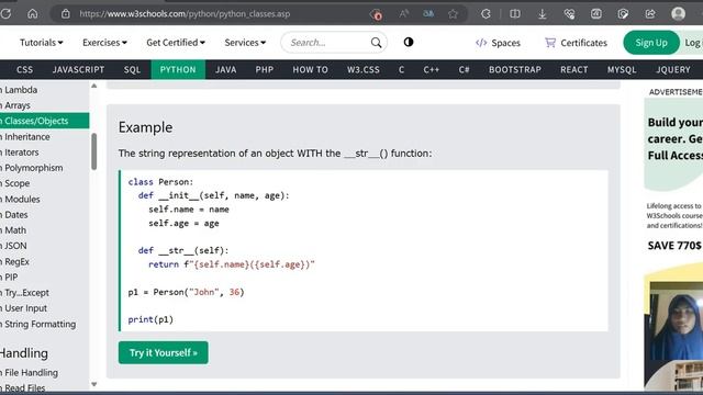 Python Class/Objects смотреть онлайн