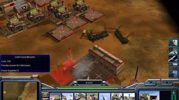 C&C Generals Zero Hour - USA LASER GENERAL 1v1 #1