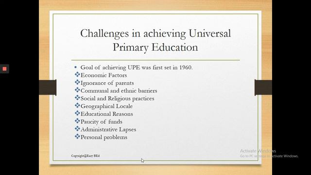 Universalisation of Primary Education смотреть онлайн