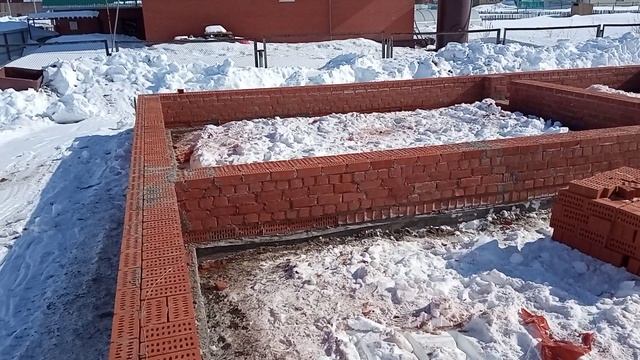 цокольная кладка, финиш