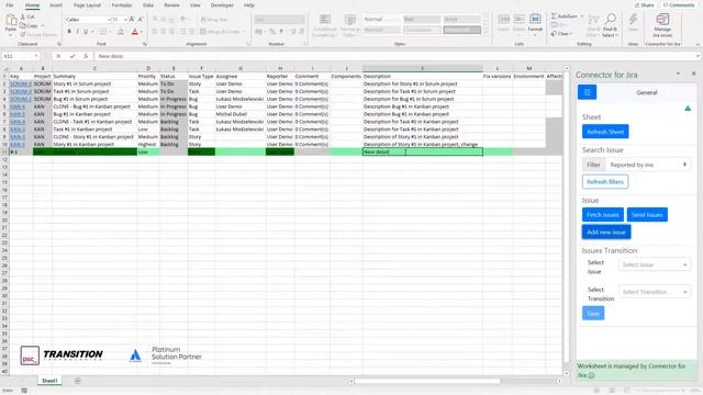 Connector for Jira - managing Jira issues in Excel worksheet смотреть онлайн