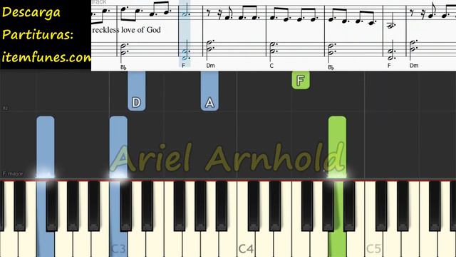 RECKLESS LOVE Piano Tutorial Cover Facil + PDF Sheet Music Easy Midi Hillsong Sheet Chords Lyrics смотреть онлайн