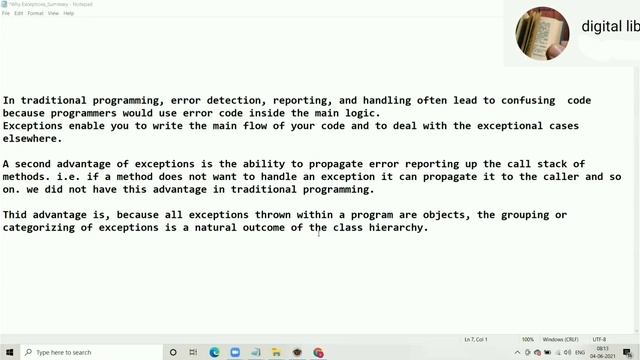 # video 129# Concepts of JAVA Programming - exception in java смотреть онлайн