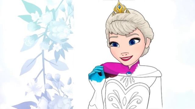 Игра раскраска ЭЛЬЗА Холодное сердце смотреть онлайн