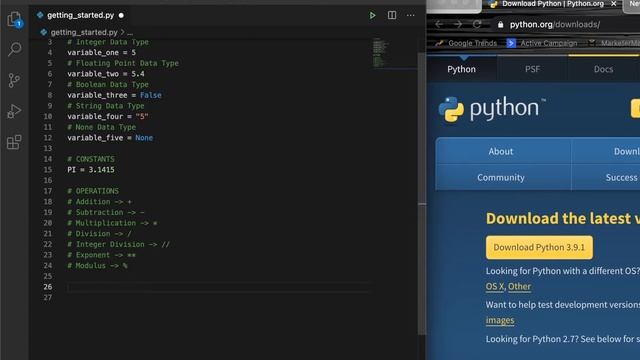 Python 3 For Beginners | Part 1 - Variables, Constants, and Operations смотреть онлайн