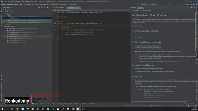 How to connect android with Firebase database || Android and Firebase || Part #1 смотреть онлайн