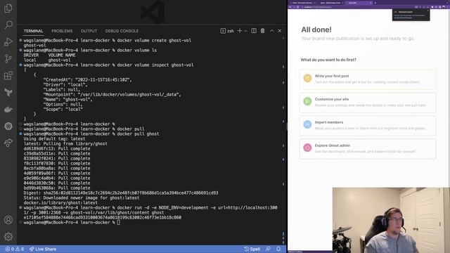 Using Docker Volumes to persist state with the Ghost CMS image смотреть онлайн
