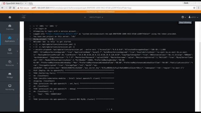 Deploying Amazon RDS MySQL APB with Ansible Service Broker смотреть онлайн