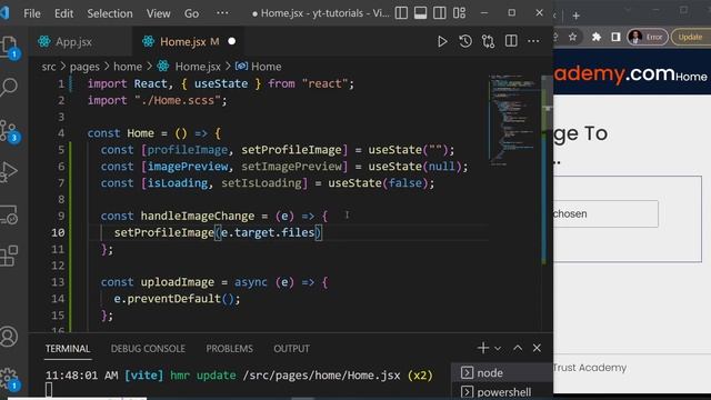 How To Preview Image and Upload To Cloudinary - React Tutorial смотреть онлайн