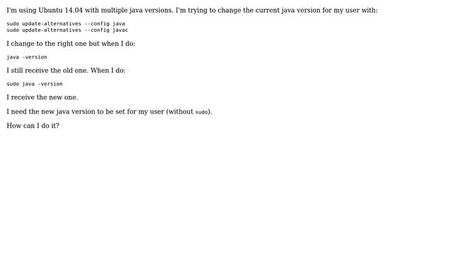 Update alternatives java for my user (2 Solutions!!) смотреть онлайн