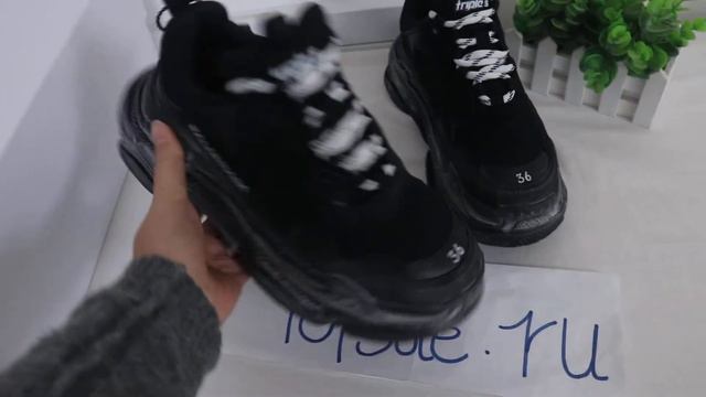 BALENCIAGA TRIPLE S ALL BLACK FROM TOPSOLE.RU смотреть онлайн