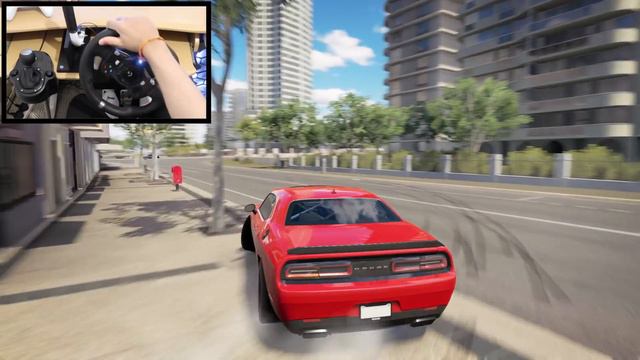 Forza Horizon 3 Drifting Dodge Challenger Hellcat (Steering Wheel + Shifter + E-brake) Gameplay смотреть онлайн